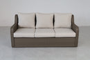 Luxury Rattan Patio Conversation Set – Includes 2 Swivel Chairs, Sofa, Coffee Table, And 2 Ottomans With Premium by HouseOfZazla