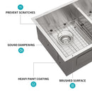 Modern Double Bowl Undermount Kitchen Sink 50 / 50 Design Stainless Steel by HouseOfZazla
