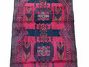 2' 10" X 4'6" Vintage Handmade Tribal Wool Rug Balouchi Rug Afghan Rug Red Black