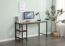 55-inch oversized light gray wood grain, best-selling home office computer desk, study writing desk with two-layer bookshelf
