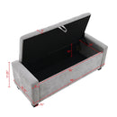 Upholstered Storage Ottoman Bench With Button Tufting And Safety Hinge by HouseOfZazla