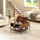 Flip-Top Coffee Table With Storage Lift-Top Design With Hidden Compartment - Black by HouseOfZazla
