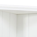 Retro Style Wall Suit With Glass Doors, 75.25" Tall Display Cabinets & Triangle Sided Bookshelves - White by HouseOfZazla