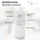 52" Ceiling Fan Without Light with Remote Control and Reversible DC Motor by HouseOfZazla