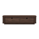 70" TV Stand With Ample Storage, Refined Curved Corners - Dark Brown