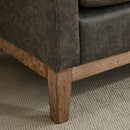 65.5"W Upholstered End of Bed Bench with Weathered Finish
