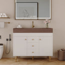 36 In Modern Free-Standing Bathroom Vanity With Ceramic Sink