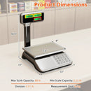 88lb Price Computing Scale with Pole Dual LCD Display Digital Commercial Food Scale by LJGDeals