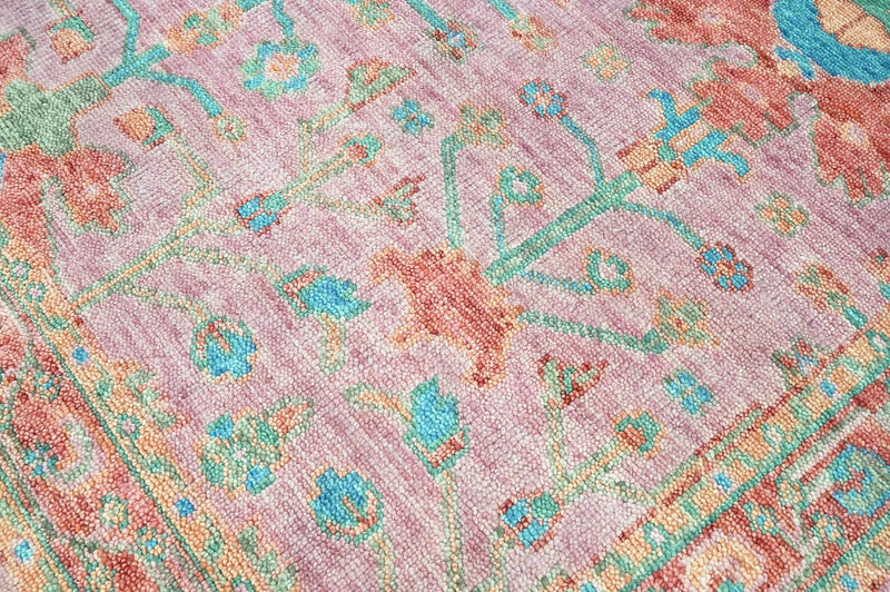 5x7 Pink LoomBloom Hand Knotted Arts & Crafts Oushak 100% Wool Oriental Area Rug
