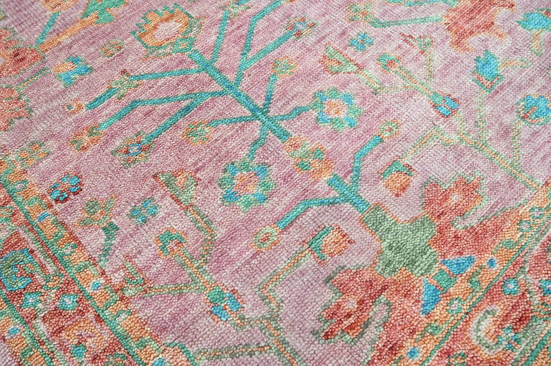 5x7 Pink LoomBloom Hand Knotted Arts & Crafts Oushak 100% Wool Oriental Area Rug