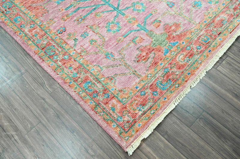5x7 Pink LoomBloom Hand Knotted Arts & Crafts Oushak 100% Wool Oriental Area Rug