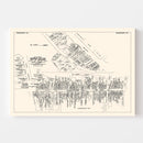 Vintage Map of Newport, RI Business Section 1946
