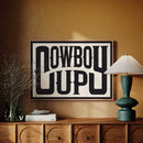 Cowboy Up Western Print in Black Ink