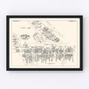 Vintage Map of Newport, RI Business Section 1946