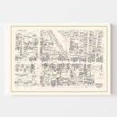 Vintage Map of Pittsfield, MA Business Section 1946