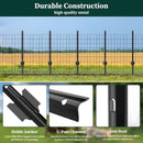 4 Foot U-Shaped Metal Garden Fence Posts Set for Wire Mesh Fencing by HouseOfZazla