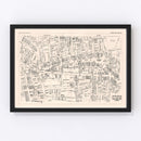 Vintage Map of Portland, ME Business Section 1946