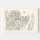 Vintage Map of Providence, RI Business Section 1946