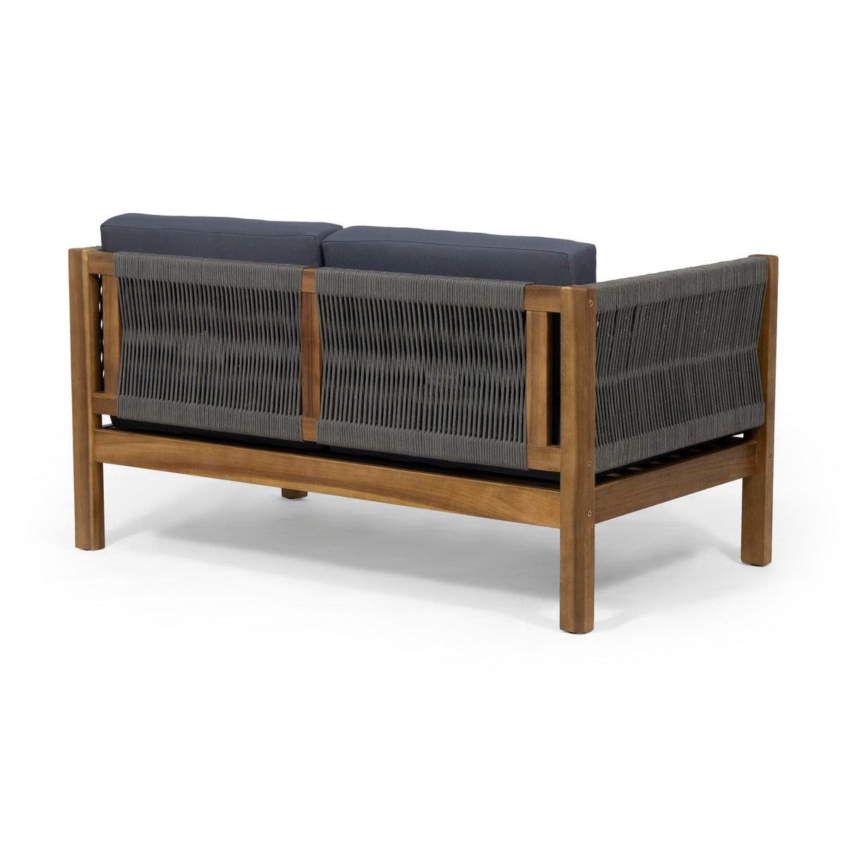 Charlotte Outdoor And Rope 4 Seater Chat Set With Cushions - Teak, photo 8 of 16