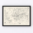 Vintage Map of Quincy, MA Business Section 1946