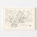 Vintage Map of Rutland, VT Business Section 1946