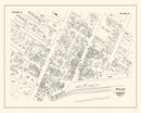 Vintage Map of Rutland, VT Business Section 1946