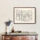 Vintage Map of Salem, MA Business Section 1946