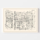 Vintage Map of Salem, MA Business Section 1946