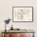 Vintage Map of South Norwalk, CT Business Section 1946