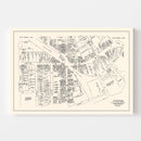 Vintage Map of South Norwalk, CT Business Section 1946