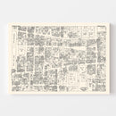 Vintage Map of Springfield, MA Business Section 1946