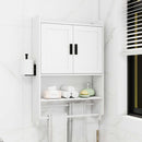 Wall Mounted Bathroom Cabinet with Towel Bar & Toilet Paper Holder