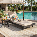 Lounge Chaise Set, Space Available On One Side, Acacia Solid Wood