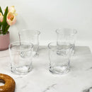 Halo - Leading Ware Oval Acrylic Glasses (Set of 4) Dof, Bpa Free, 12Oz Plastic Drinkware - Clear by HouseOfZazla