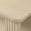 Square Coffee Table with 2-Tier Storage Shelf