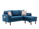 Mia - Sectional Sofa Chaise With USB Charger And Pillows by HouseOfZazla