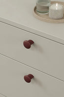Maroon Red "Volumi" Cabinet Knob and Drawer Pull by Forge Hardware Studio
