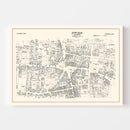 Vintage Map of Stamford, CT Business Section 1946