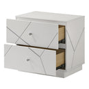 Esther - Nightstand - White / Silver by Unique Piece Furniture