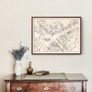 Vintage Map of Taunton, MA Business Section 1946