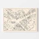 Vintage Map of Taunton, MA Business Section 1946