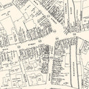 Vintage Map of Torrington, CT Business Section 1946