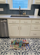 Blue Crabby Bottles of Barqs Rootbeer Machine Washable Memory Foam Mat 8914RUG