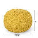 Bordeaux - Knitted Round Pouf Ottoman by Unique Piece Furniture