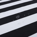 Outdoor Chair Cushions Set of 8 - Black/White Striped