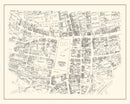Vintage Map of Worcester, MA Business Section 1946