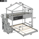 House Style Bunk Bed With Storage Staircase And board by Unique Piece Furniture