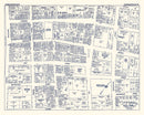 Vintage Map of Charleston, WV Business Section 1950
