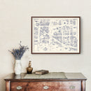 Vintage Map of Chester, PA Business Section 1950