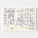 Vintage Map of Chester, PA Business Section 1950